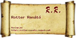 Rotter Renátó névjegykártya